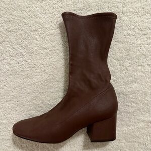 By Far Carlos 22 short leather boots brown